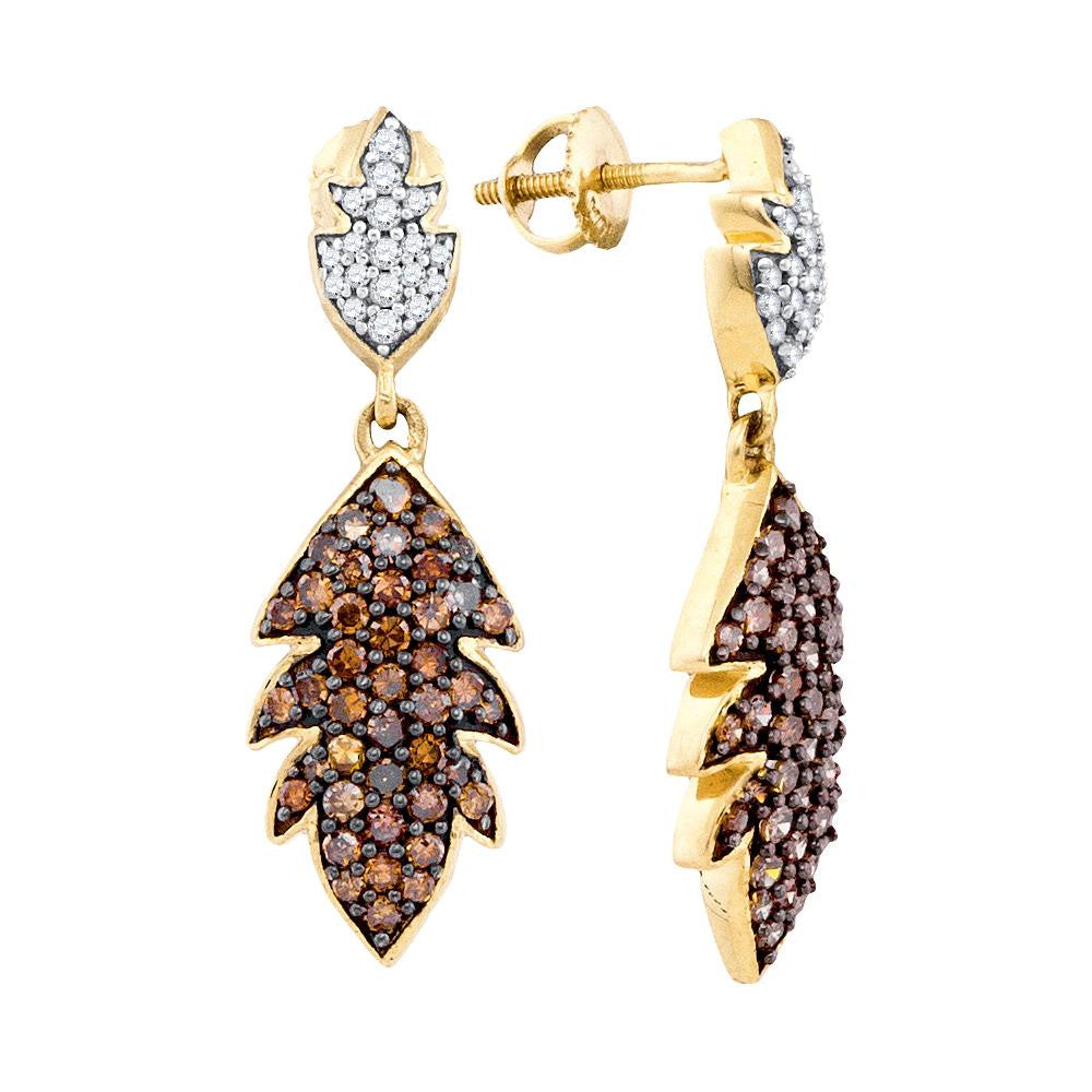 1 1-5CT-Diamond FASHION BROWN EARRING