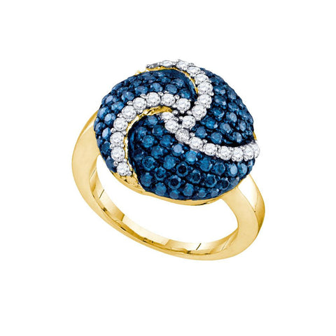 1 1-2CT-Diamond FASHION BLUE RING