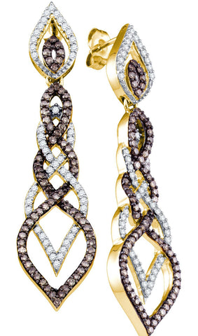 1 1-2CTW-Diamond BROWN  EARRING