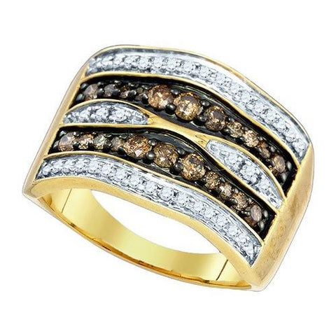 10K Yellow-gold 0.81CT DIAMOND FASHION BAND