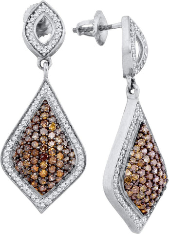 2  1-5CT-Diamond BROWN  EARRING