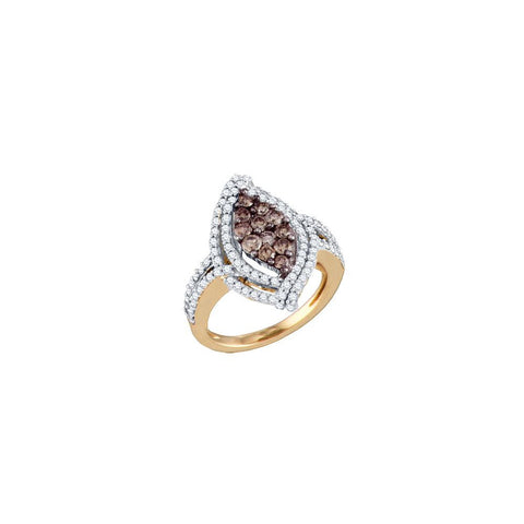 1 5-8CTW-Diamond BROWN  RING