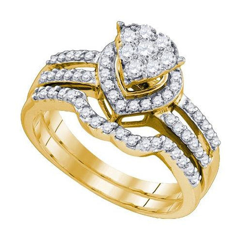 10K Yellow-gold 0.73CTW DIAMOND SEVILLE BRIDAL SET