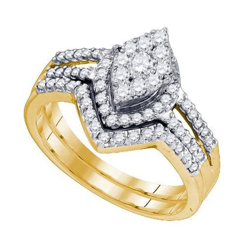 10KT Yellow Gold 0.74CTW DIAMOND SEVILLE BRIDAL SET