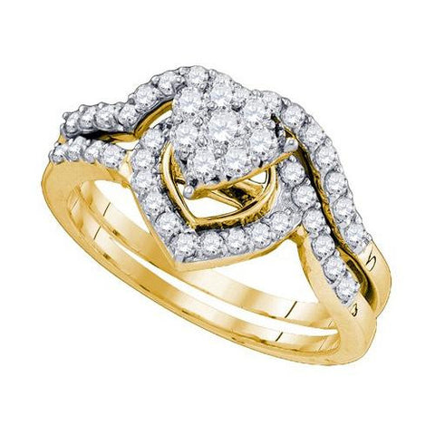 10KT Yellow Gold 0.75CTW DIAMOND SEVILLE BRIDAL SET