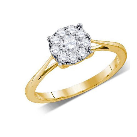 14KT Yellow Gold 0.26CTW DIAMOND SEVILLE RING