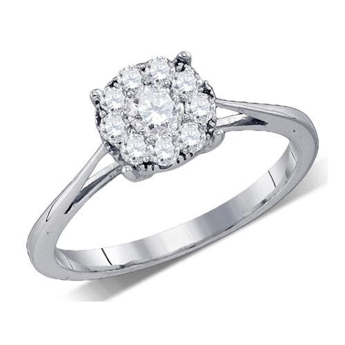 14KT White Gold 0.26CTW DIAMOND SEVILLE RING