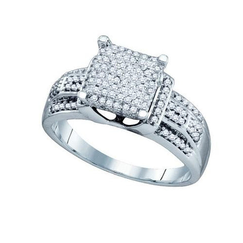 10KT White Gold 0.40CTW DIAMOND MICRO PAVE RING