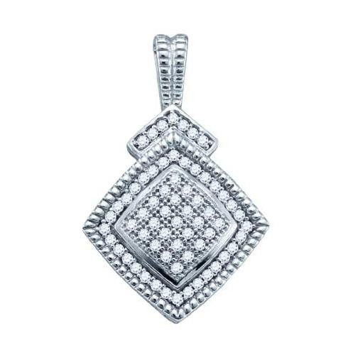 925 Sterling Silver White 0.20CTW DIAMOND LADIES FASHION PENDANT