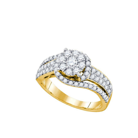 7-8CTW-Diamond FLOWER RING