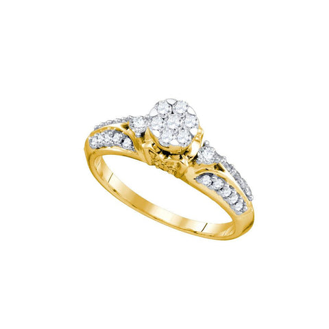 1-2CTW-Diamond FLOWER RING