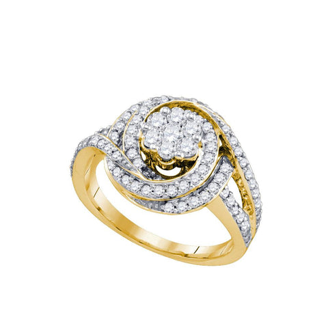 1 CT-Diamond FLOWER RING