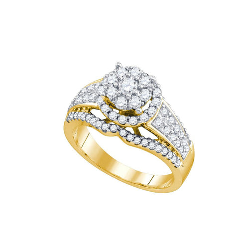 1 CT-Diamond FLOWER RING