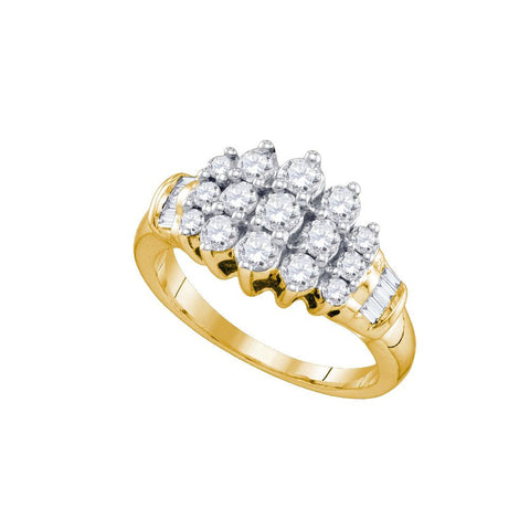 1 CT-Diamond CLUSTER RING