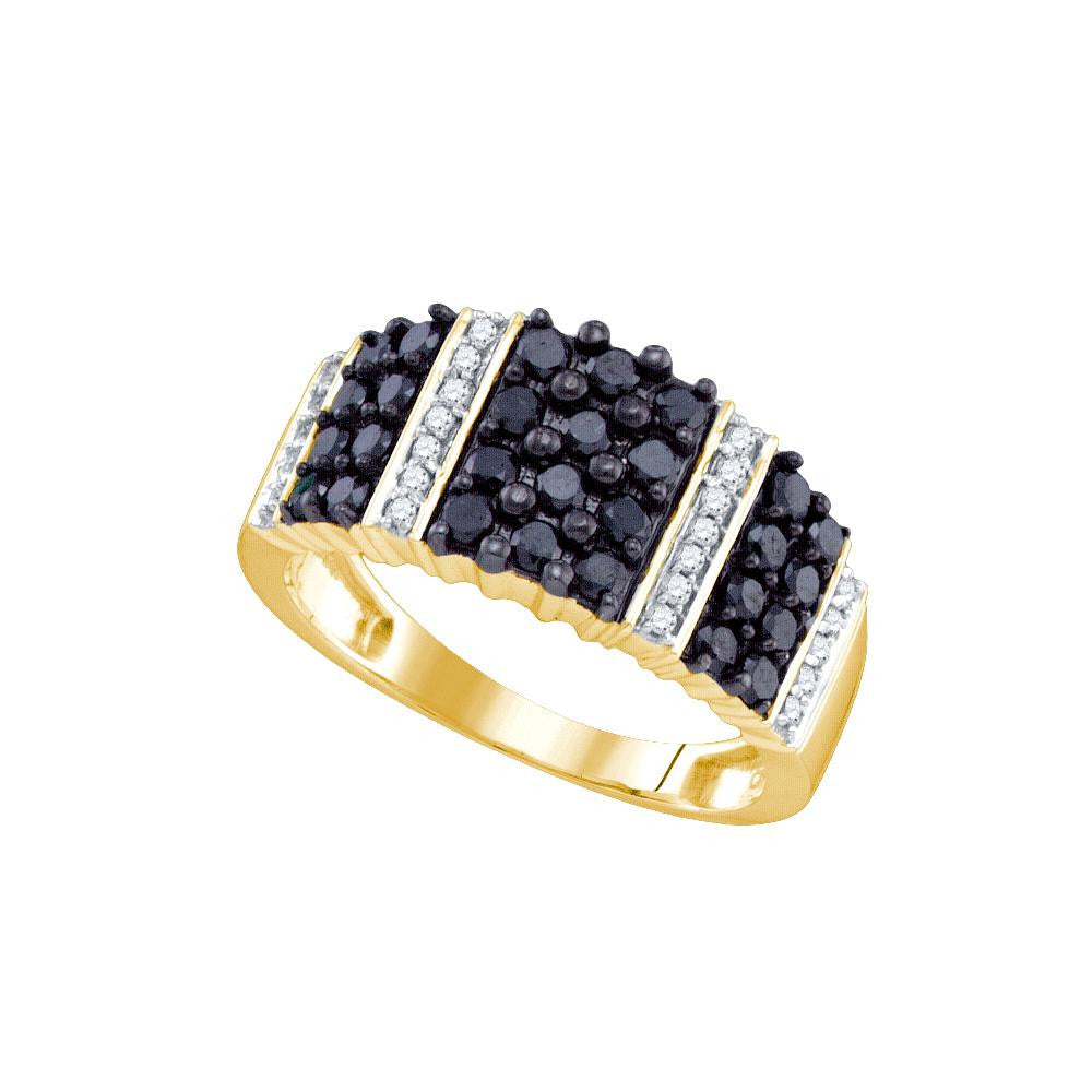 1 CTW-Diamond BLACK  RING