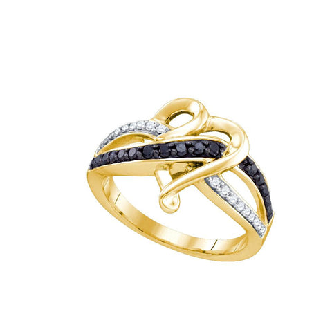 1-3CTW-Diamond BLACK HEART RING