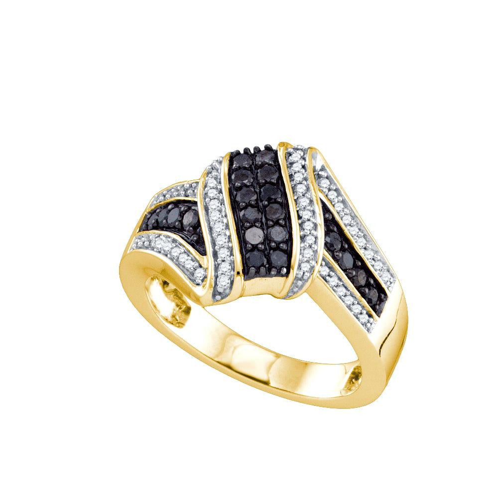 1-2CTW-Diamond FASHION BLACK BAND