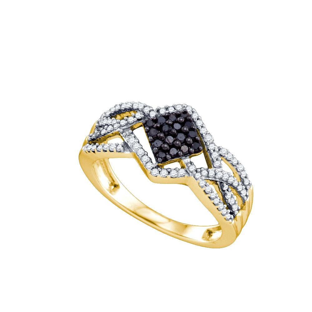 3-8CTW-Diamond FASHION BLACK RING