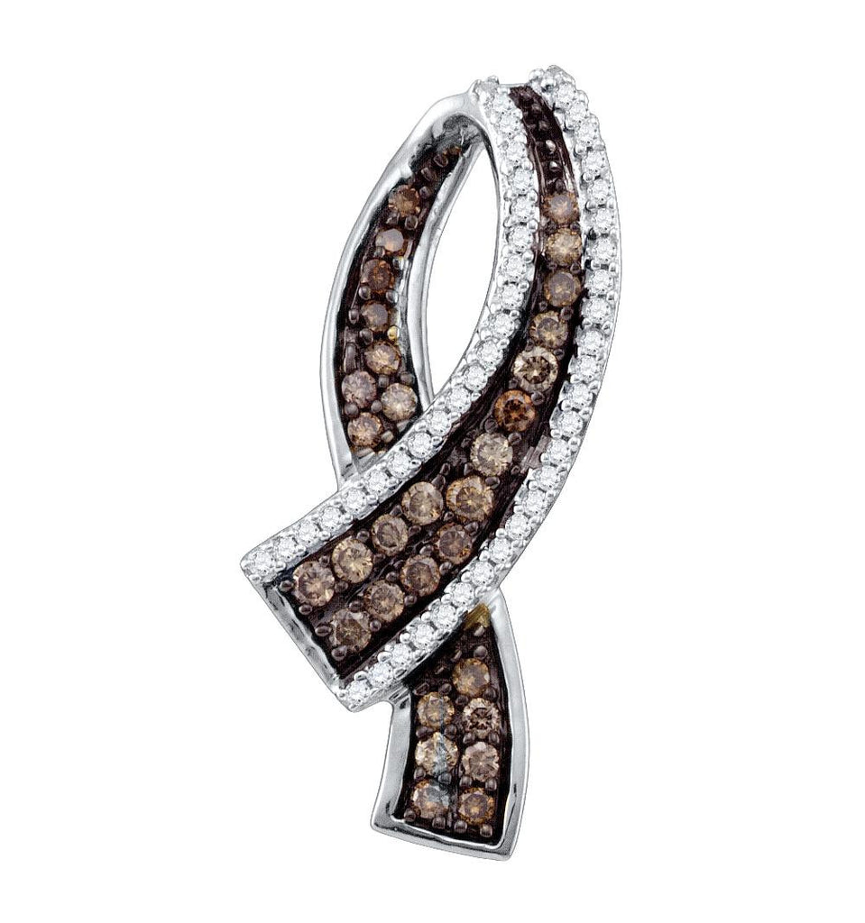 1-2CTW-Diamond BROWN  PENDANT