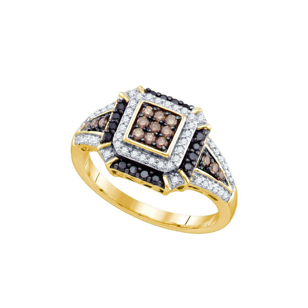 1-2CTW-Diamond BROWN  RING