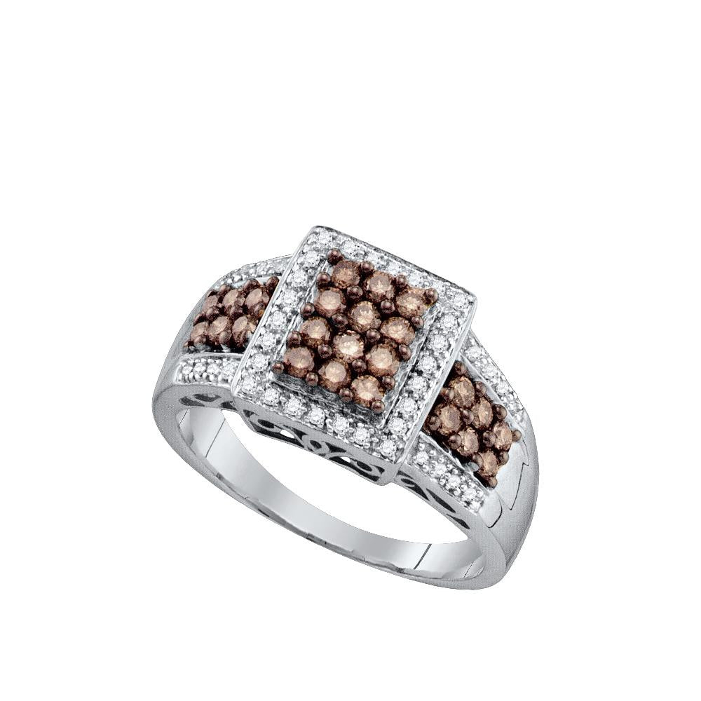 5-8CTW-Diamond BROWN  RING