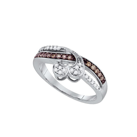 1-4CTW-Diamond HEART BROWN RING