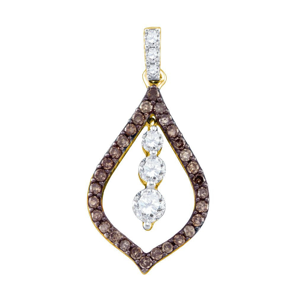 1-2CTW-Diamond BROWN  PENDANT