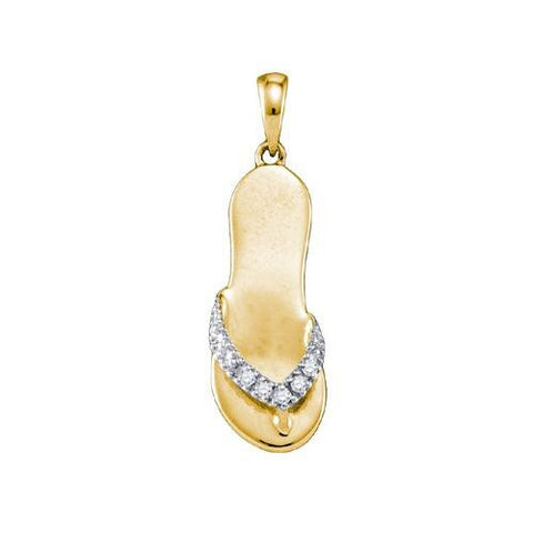 925 Sterling Silver Yellow 0.03CT DIAMOND LADIES FASHION PENDANT