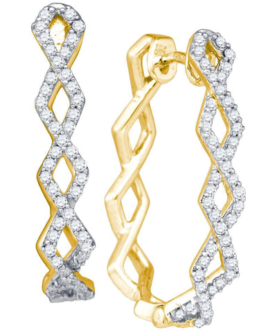 1-2CT-Diamond FASHION HOOPS