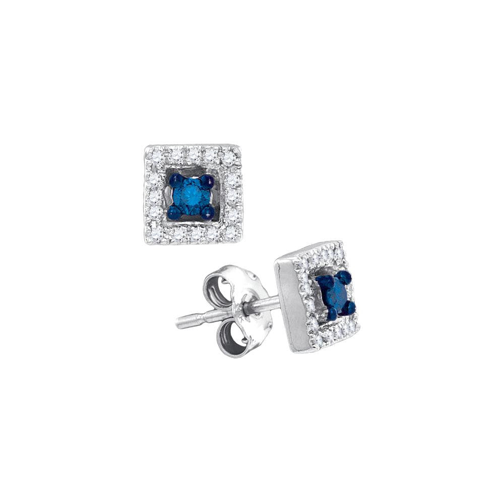 1-5CT-Diamond FASHION BLUE EARRINGS