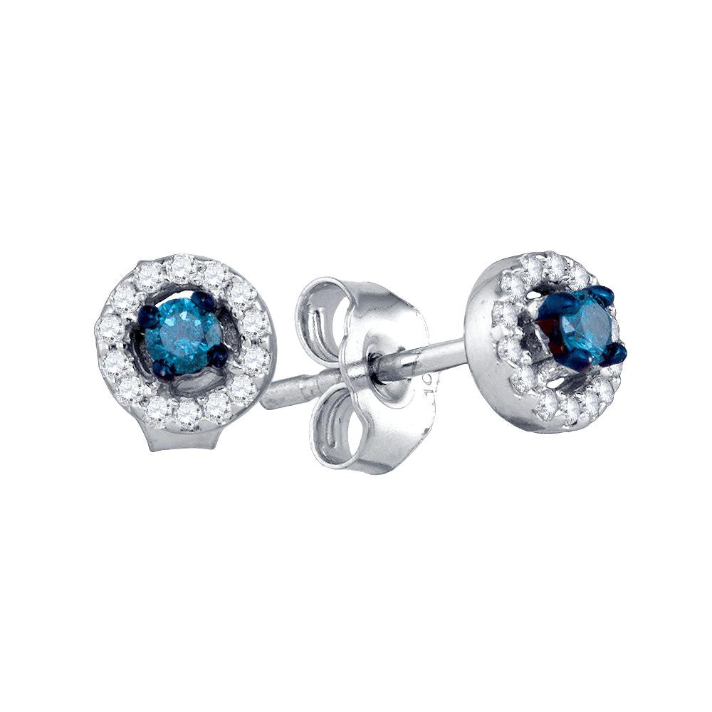 1-5CT-Diamond FASHION BLUE EARRINGS