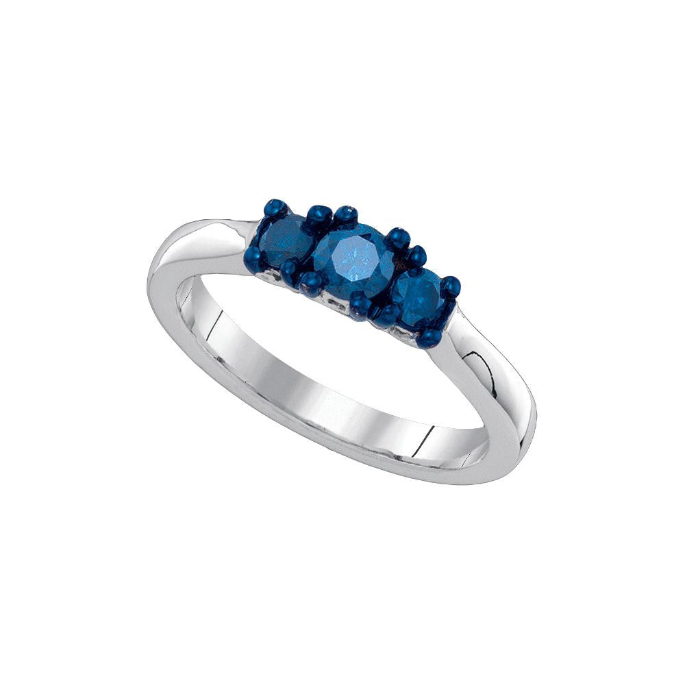 1-2CT-Diamond FASHION BLUE RING