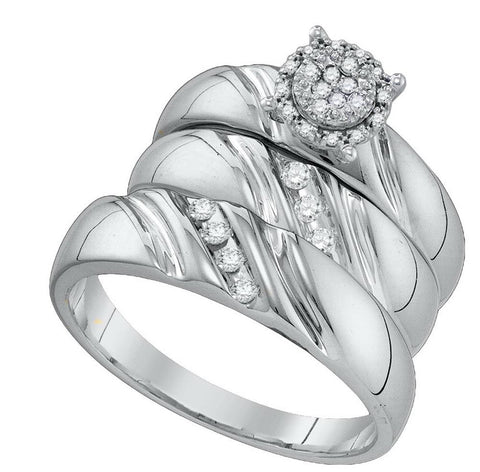 1-5CT-Diamond FASHION TRIO SET