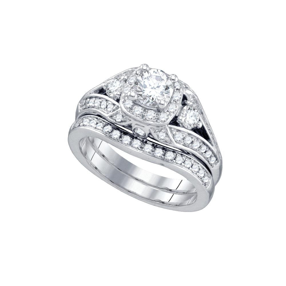 1 1-2CT-Diamond 3-4CT-CRD BRIDAL SET