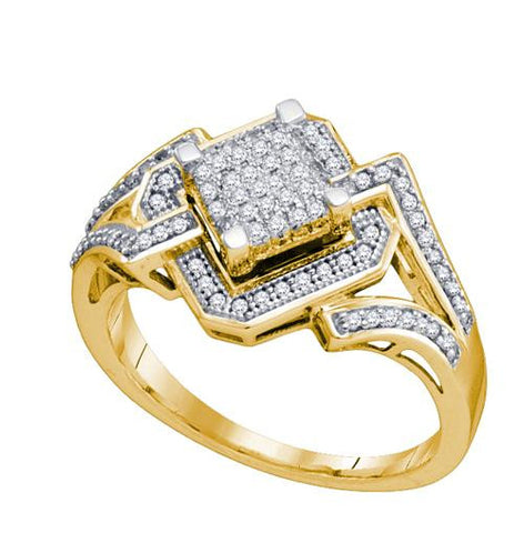 10K Yellow-gold 0.35CT DIAMOND MICRO-PAVE RING