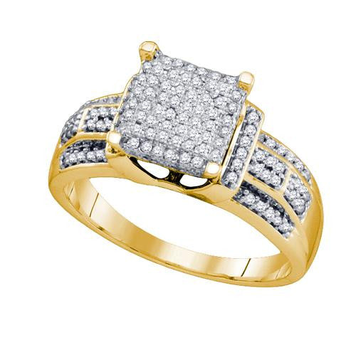 10K Yellow-gold 0.40CT DIAMOND MICRO-PAVE RING