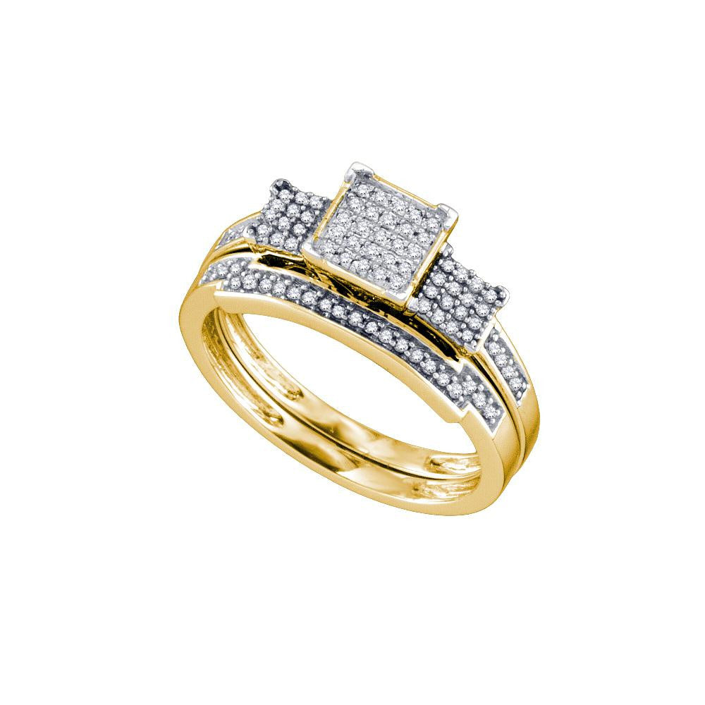 1-4CT-Diamond MICRO-PAVE BRIDAL SET