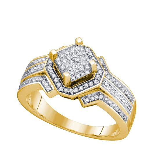 10K Yellow-gold 0.40CT DIAMOND MICRO-PAVE RING