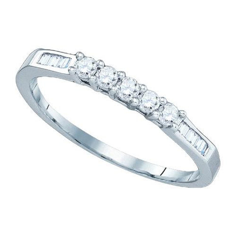 14KT White Gold 0.29CTW DIAMOND FASHION BAND