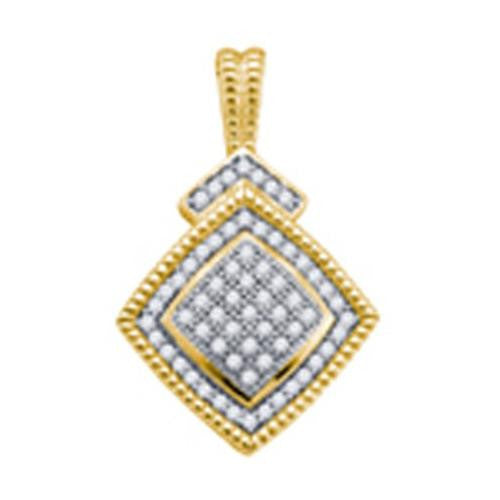 925 Sterling Silver Yellow 0.20CT DIAMOND FASHION PENDANT