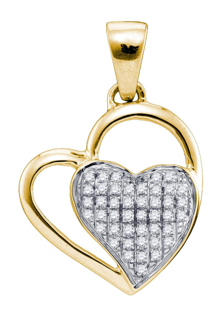 1-10CTW-Diamond MICRO-PAVE HEART PENDANT