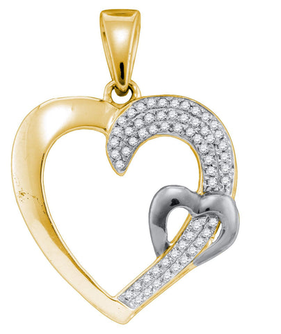 1-6CTW-Diamond MICRO-PAVE HEART PENDANT