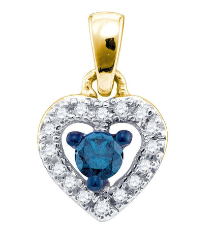 1-5CT-Diamond FASHION BLUE PENDANT