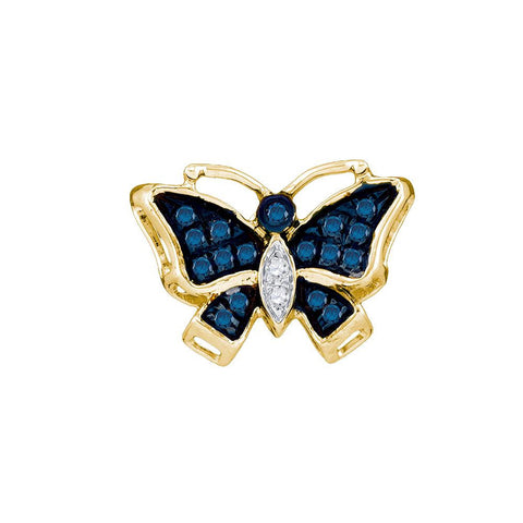 1-20CT-Diamond BLUE BUTTERFLY PENDANT