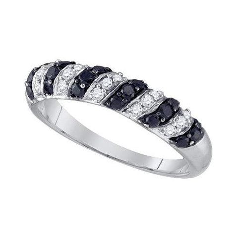 10KT White Gold 0.51CT BLACK DIAMOND FASHION BAND