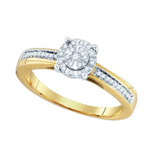 10K Yellow-gold 0.16CT DIAMOND FASHION RING