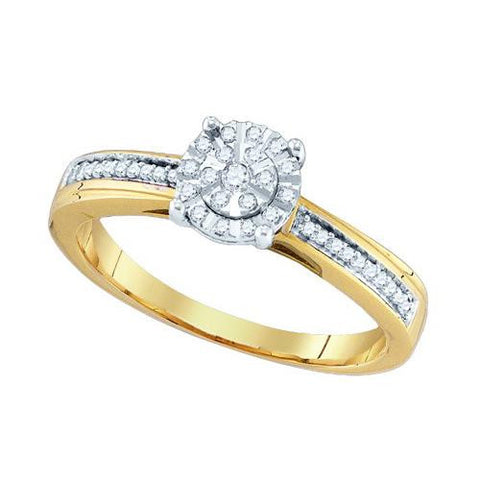 10K Yellow-gold 0.16CT DIAMOND FASHION RING