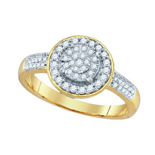 10K Yellow-gold 0.34CTW DIAMOND FASHION RING