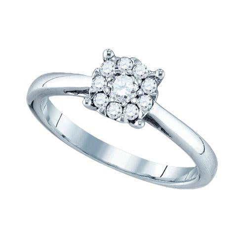 10K White-gold 0.26CTW DIAMOND FASHION RING