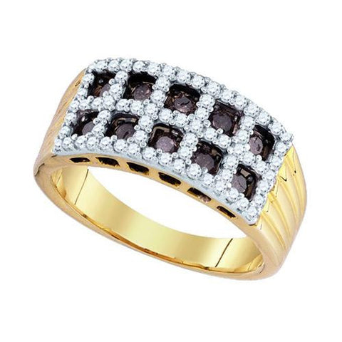 10KT Yellow Gold 0.81CT COGNAC DIAMOND FASHION BAND